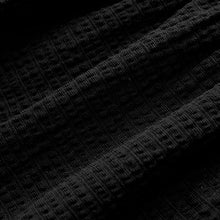 Load image into Gallery viewer, Black Textured Maxi Skirt With Crochet Trim