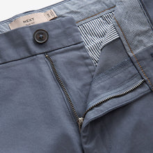 Load image into Gallery viewer, Mid Blue Slim Fit Stretch Chinos Shorts