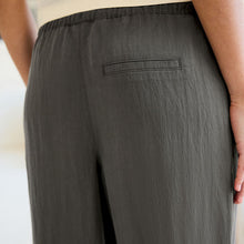 Load image into Gallery viewer, Grey Drawstring Tencel Wide Leg Trousers