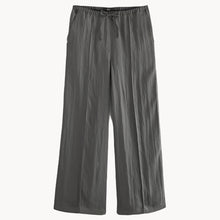 Load image into Gallery viewer, Grey Drawstring Tencel Wide Leg Trousers