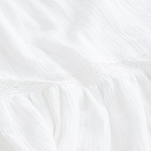 Load image into Gallery viewer, White Crochet Insert Tiered Maxi Skirt