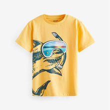 Load image into Gallery viewer, Yellow Shark Snorkel 100% Cotton Short Sleeve Graphic T-Shirt