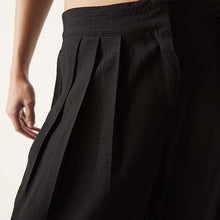 Load image into Gallery viewer, Black Textured Wide Leg Trousers