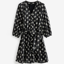 Load image into Gallery viewer, Black Belted Mini Dress