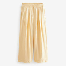 Load image into Gallery viewer, Cream Textured Wide Leg Trousers