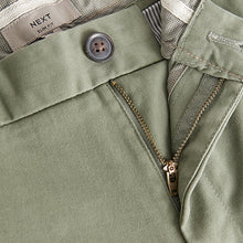 Load image into Gallery viewer, Sage Green Slim Fit Stretch Chinos Trousers