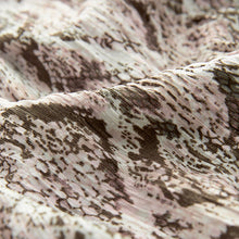 Load image into Gallery viewer, Snake Print Long Sleeve Textured Crew Neck Cuff Blouse