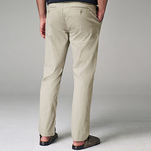 Load image into Gallery viewer, Stone Light Straight Fit Summerweight Stretch Chino Trousers
