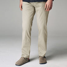 Load image into Gallery viewer, Stone Light Straight Fit Summerweight Stretch Chino Trousers