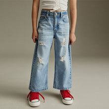Load image into Gallery viewer, Blue Denim Wide Leg Jeans (3-11yrs)