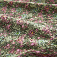 Load image into Gallery viewer, Khaki Green Floral Print Mini Short Sleeve Frill Dress