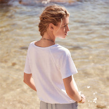 Load image into Gallery viewer, White 100% Cotton T-Shirt