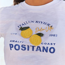 Load image into Gallery viewer, White Lemon Positano City Graphic T-Shirt