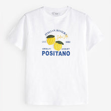 Load image into Gallery viewer, White Lemon Positano City Graphic T-Shirt