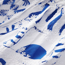 Load image into Gallery viewer, Blue Print Broderie Sleeveless Tie Top