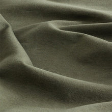 Load image into Gallery viewer, Khaki Green 100% Cotton Crew Neck Short Sleeve T-Shirt Dress