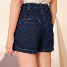Load image into Gallery viewer, Dark Blue Pocket Denim Shorts
