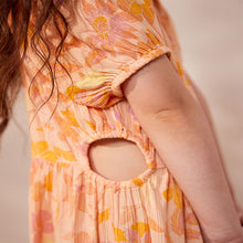 Load image into Gallery viewer, Orange Cutout Playsuit