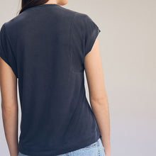Load image into Gallery viewer, Charcoal Grey Premium Modal Rich Short Sleeve Scoop Neck T-Shirt