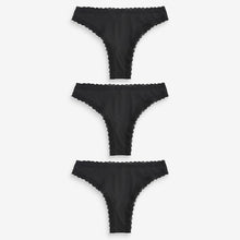 Load image into Gallery viewer, Black Brazilian Knickers 3 Pack