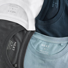 Load image into Gallery viewer, Blue/Navy/White/Steel Regular Fit T-Shirts 4 Pack