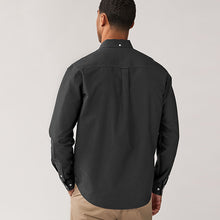 Load image into Gallery viewer, Charcoal Grey Regular Fit Long Sleeve Oxford Shirt