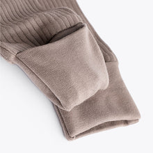 Load image into Gallery viewer, Neutral Tan Brown 100% Cotton Baby Zip Sleepsuits 3 Pack (0-2yrs)