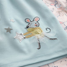 Load image into Gallery viewer, Blue/White Mouse Nighties 2 Pack (2-9yrs)