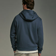Load image into Gallery viewer, Navy Blue Cotton-Rich Jersey Zip Up Hoodie