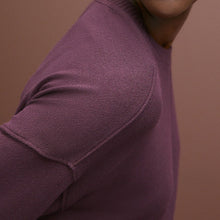 Load image into Gallery viewer, Burgundy Red Cosy Seam Front Crewneck