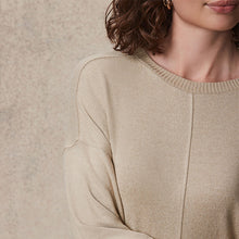 Load image into Gallery viewer, Neutral Cosy Seam Front Crewneck