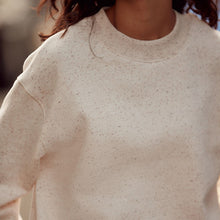 Load image into Gallery viewer, Natural Oatmeal Relaxed Fit Essentials Longline Sweatshirt