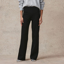 Load image into Gallery viewer, Black Smoothing Ponte Jersey Wide Leg Trousers