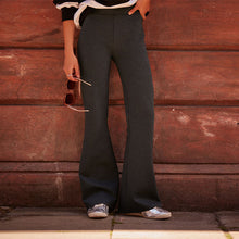 Load image into Gallery viewer, Charcoal Grey Power Sculpting Ponte Flare Leggings