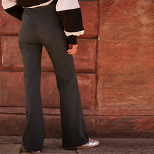 Load image into Gallery viewer, Charcoal Grey Power Sculpting Ponte Flare Leggings