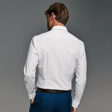 Load image into Gallery viewer, White Slim Fit Single Cuff Easy Care Smart Shirts 3 Pack