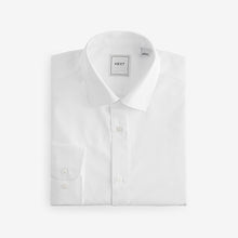 Load image into Gallery viewer, White Slim Fit Single Cuff Easy Care Smart Shirts 3 Pack