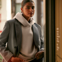 Load image into Gallery viewer, Neutral Oversized Relaxed Fit Heavyweight Brushed Longline Hoodie Sweatshirt