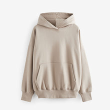 Load image into Gallery viewer, Neutral Oversized Relaxed Fit Heavyweight Brushed Longline Hoodie Sweatshirt
