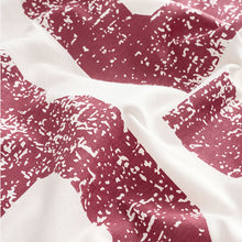 Load image into Gallery viewer, Red/Ecru 100% Cotton Seam Detail Long Sleeve Skater T-Shirt