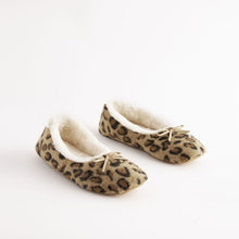 Load image into Gallery viewer, Animal Faux Fur Lined Ballet Slippers