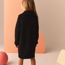 Load image into Gallery viewer, Black Zip Jumper Dress (3-12yrs)