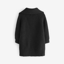 Load image into Gallery viewer, Black Zip Jumper Dress (3-12yrs)