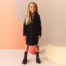 Load image into Gallery viewer, Black Zip Jumper Dress (3-12yrs)