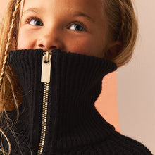 Load image into Gallery viewer, Black Zip Jumper Dress (3-12yrs)
