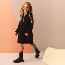 Load image into Gallery viewer, Black Zip Jumper Dress (3-12yrs)