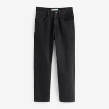 Load image into Gallery viewer, Black 100% Cotton Column Mom Jeans