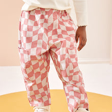 Load image into Gallery viewer, Pink/Cream Checkerboard 100% Cotton Trousers (3mths-6yrs)