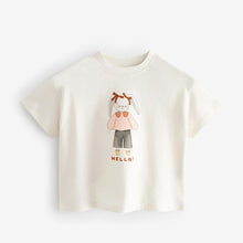 Load image into Gallery viewer, Cream Bunny Short Sleeve 100% Cotton T-Shirt