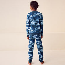 Load image into Gallery viewer, Navy Camouflage Single Soft Touch Fleece With Elastane (4-12yrs)